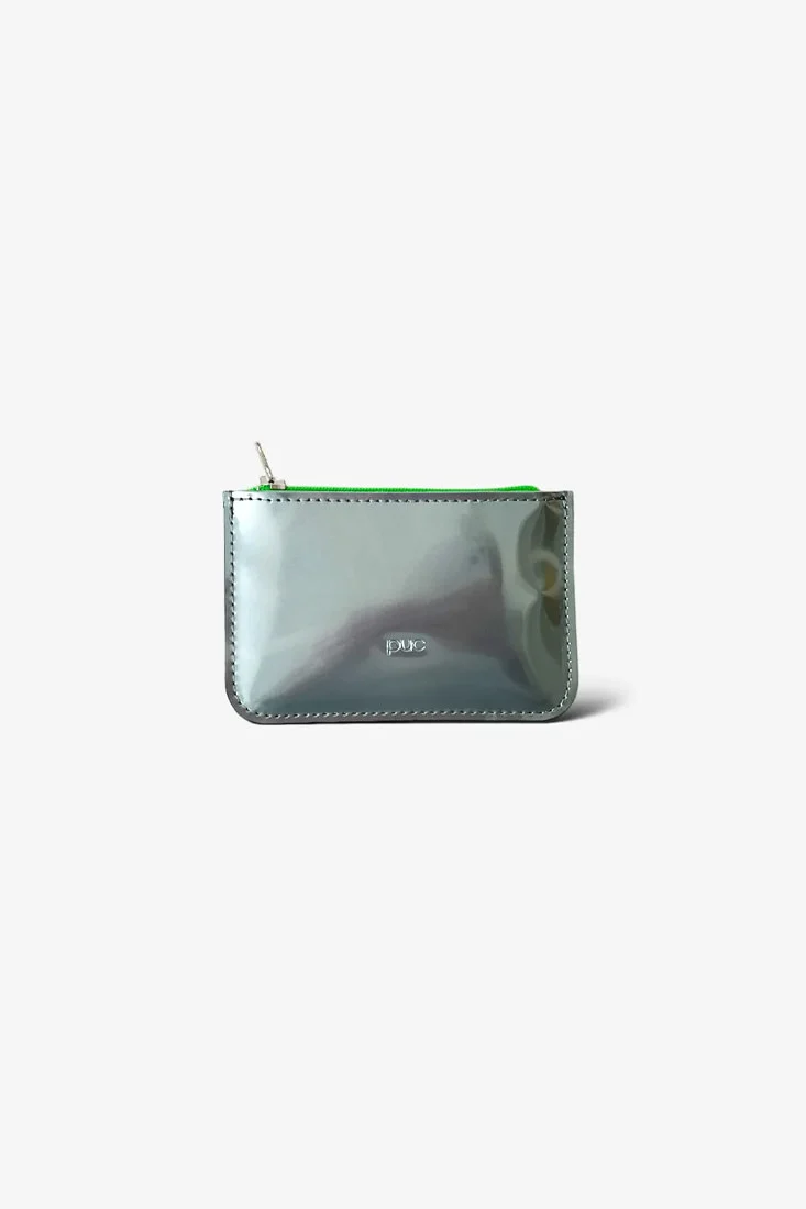 puc Easy Wallet - Metallic-Silber / Neongrün